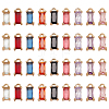 36Pcs 9 Colors Golden Brass Micro Pave Cubic Zirconia Charms KK-PH0010-99-1