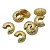 Brass Crimp Beads Covers X-KK-G015-G-1