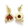Rack Plating Brass Micro Pave Cubic Zirconia Charms KK-F832-01-G-3