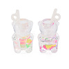 Imitation Bubble Tea/Boba Milk Tea Transparent Resin Pendants X-RESI-T052-02-2