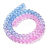 Transparent Painted Glass Beads Strands DGLA-A034-T6mm-A08-5