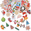 SUNNYCLUE 102Pcs Christmas Theme Plastic Self Adhesive Stickers DIY-SC0021-89-1