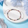 3mm Round Faceted Natural Amethyst & Lapis Lazuli & African Turquoise(Jasper) & Sunstone & Ruby/Red Corundum Braided Bead Bracelets BJEW-JB10596-2