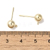 Brass Studs Earrings Finding KK-K383-03C-G-3