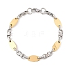 304 Stainless Steel Oval Link
Chain Bracelets for Women Men BJEW-F527-08A-GP-4