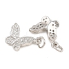 Brass Micro Pave Cubic Zirconia Charms CU-CBA908F-05P-05-2