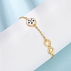 Sports Brass Micro Pave Cubic Zirconia Infinity Link Bracelets LS-BJEW-D386-01E-G-4