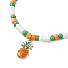 9Pcs Fruit Theme Alloy Enamel Charm Bracelets BJEW-MZ00206-05-3