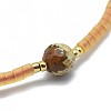 Adjustable Natural Picture Jasper Braided Bead Bracelets BJEW-F391-A14-3