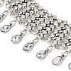 Alloy Full Crystal Rhinestone Teardrop Tassel Choker Necklaces for Women FS-WGE797D-02-2