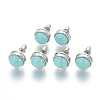 Synthetic Turquoise Stud Earrings EJEW-F162-H06-1