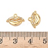 Brass Micro Pave Clear Cubic Zirconia Charms KK-B160-07G-3