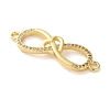 Rack Plating Brass Micro Pave Cubic Zirconia Infinity Connector Charms KK-C084-23A-G-2