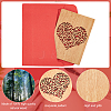 CRASPIRE Rectangle with Pattern Wooden Greeting Cards DIY-CP0006-75G-5