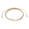 Brass & Natural Pearl Braided Bead Bracelets BJEW-JB09721-04-1