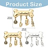 2Pcs 2 Colors Bone Zinc Alloy Lapel Pins for Backpack Clothes JEWB-CJ0003-14-2