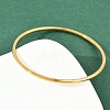 304 Stainless Steel Plain Bangles for Women BJEW-D355-01G-3