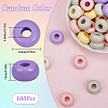 100Pcs Opaque Acrylic Beads MACR-SP0001-35-2
