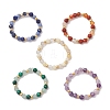 Natural Gemstone Beaded Stretch Rings RJEW-JR00866-2