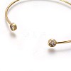 Brass Cuff Bangles BJEW-P245-04-4