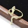 Brass Micro Pave Cubic Zirconia Cuff Rings for Women RJEW-Z084-01G-05-3