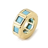 Brass Pave Cubic Zirconia European Beads CU-CBA389D-02G-10-2