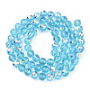 Transparent Electroplate Glass Beads Strands EGLA-N012-001-B12-2