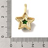 Brass Micro Pave Cubic Zirconia Pendants KK-K389-045G-3