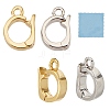 2Pcs 2 Colors 925 Sterling Silver Fold Over Clasp STER-GO0001-33-1