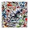 50Pcs PVC Self Adhesive Cartoon Stickers WG80499-01-1