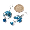 Natural Apatite Dangle Earrings EJEW-JE05747-04-3