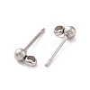 304 Stainless Steel Ear Stud Components LS-STAS-F227-18D-P-1