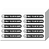 Mini PVC Coated Self Adhesive Warning Stickers STIC-WH0017-001-1