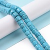Synthetic Turquoise Column Bead Strands G-E266-04B-2