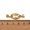 Brass Fold Over Clasps KK-Z121-26G-3