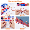 SUPERFINDINGS Independence Day Acrylic Beaded Stretch Bracelet with Alloy Enamel Charms DIY Making Finding Kit DIY-FH0006-72-4