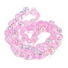 Electroplate Baking Paint Transparent Glass Beads Strands GL-CBA17FF-01H-1