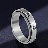 Sun & Cloud & Bolt Lightning Alloy Rotating Finger Ring PW-WG83216-04-3