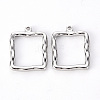 Non-Tarnish 304 Stainless Steel Open Back Bezel Pendants X-STAS-T052-24P-1