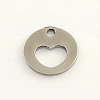 Tarnish Resistant 304 Stainless Steel Flat Round Charms STAS-R063-04-2