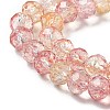 Transparent Crackle Glass Beads Strands CCG-L050-01B-05-2