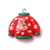 Christmas Opaque Resin Pendants RESI-A049-05H-1