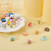 60Pcs 15 Style Transparent and Opaque Resin Cabochons CRES-CD0001-06-6