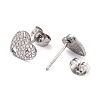 Non-Tarnish 304 Stainless Steel Stud Earring Findings STAS-I183-08A-P-3