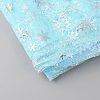 Snowflake Pattern Polyester Mesh Fabric DIY-WH0304-672B-2