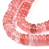 Cherry Quartz Glass Beads Strands G-T138-59-3