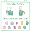 20Pcs 10 Styles Electroplated Natural Quartz Nuggets Pendants FIND-AR0005-64-2