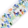 Electroplate Transparent Glass Beads Strands EGLA-Q139-01A-A29-1