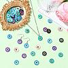 50Pcs Printed Natural Freshwater Shell Charms SHEL-FS0001-19-6