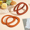   4Pcs 2 Colors Wood Bag Handles WOOD-PH0002-99-5